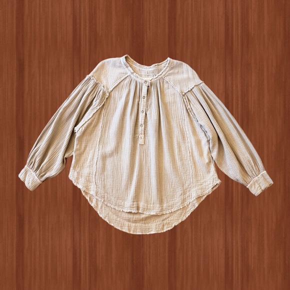 Free People We The Free Beach Day Cotton Pullover - Size XL - Picture 2 of 12